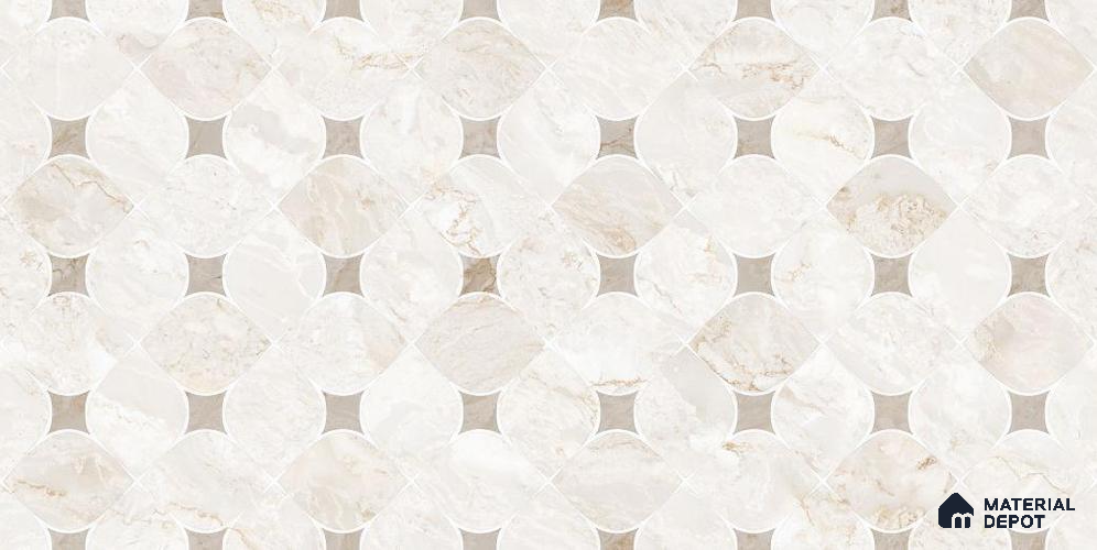 Patterned Wall Tile TL 12312 B Karnis Carrara Decor 4 ft x 2 ft Royal Velvet Finish Vitrified Tile - 9 mm | 1 Random Design