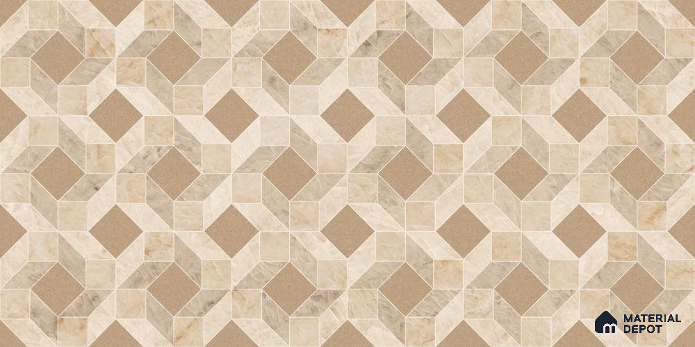 Patterned Wall Tile TL 12314 B Taj Orra Decor Endless 4 ft x 2 ft Royal Velvet Finish Vitrified Tile - 9 mm | 1 Random Design
