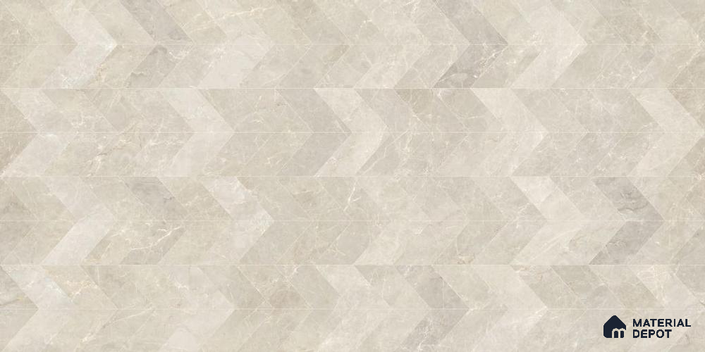 Patterned Wall Tile TL 12304 B Balmoral Natural Decor Endless 4 ft x 2 ft Glossy Carving Finish Vitrified Tile - 9 mm | 1 Random Design