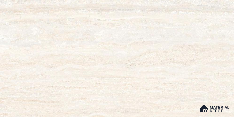 Travertine Floor & Wall Tile TL 12321 Tiburtinus Crema 4 ft x 2 ft Timestone Finish Vitrified Tile - 9 mm | 4 Random Design
