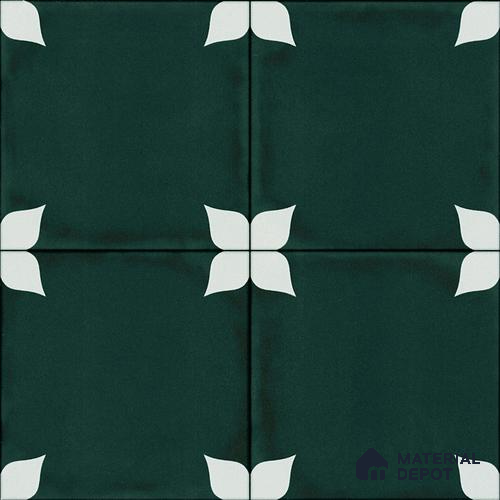 Moroccan Wall & Floor Athangudi Highlighter Tile TL 11183 Verdant Petal 1 ft x 1 ft Ceramic Matte Finish Tile - 10 mm | Suitable For Bathroom, Balcony & Kitchen Backsplash