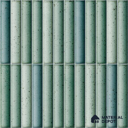 Faux Subway Wall Tile TL 11286 Seafoam Reed 1 ft x 1 ft Ceramic Glossy Finish Tile - 10 mm | Suitable For Bathroom, Balcony & Kitchen Backsplash
