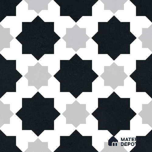 Moroccan Monochrome Wall & Floor Tile TL 11136 Stellar Mosaic 1 ft x 1 ft Ceramic Matte Finish Tile - 10 mm | Suitable For Bathroom, Balcony & Kitchen Backsplash