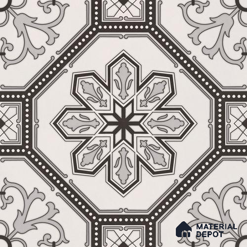 Moroccan Wall & Floor Tile TL 11186 Ornate Star 1 ft x 1 ft Ceramic Matte Finish Tile - 10 mm | Suitable For Bathroom, Balcony & Kitchen Backsplash