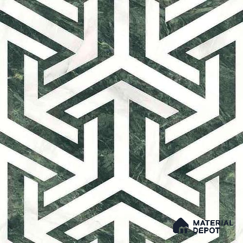 Moroccan Carving Wall & Floor Tile TL 11678 Verdant Maze 1 ft x 1 ft Ceramic Carving Matte Finish Tile - 10 mm | Suitable For Bathroom, Dining Area & Kitchen Backsplash