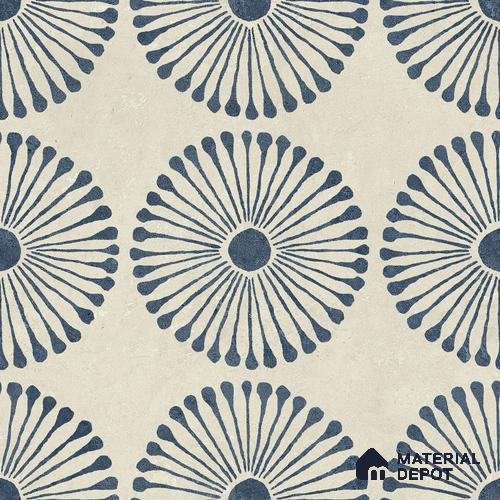 Moroccan Wall & Floor Highlighter 1 Tile TL 11190 Indigo Bloom 1 ft x 1 ft Ceramic Matte Finish Tile - 10 mm | Suitable For Bathroom, Balcony & Kitchen Backsplash
