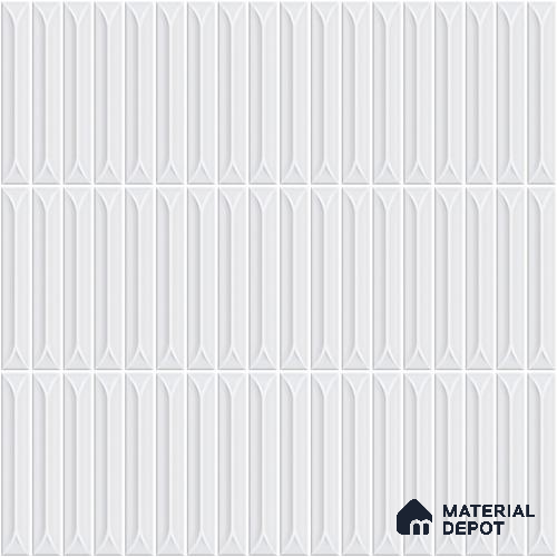 Faux Kitkat Subway Wall Tile TL 11306 Prism Arrow 1 ft x 1 ft Ceramic Glossy Finish Tile - 10 mm | Suitable For Bathroom, Balcony & Kitchen Backsplash
