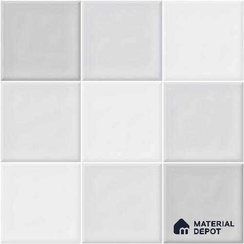 Faux Subway Wall Tile TL 11317 Cloudline White 1 ft x 1 ft Ceramic Glossy Finish Tile - 10 mm | Suitable For Bathroom, Balcony & Kitchen Backsplash