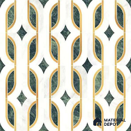 Moroccan Carving Wall & Floor Tile TL 11671 B Verdant Deco 1 ft x 1 ft Ceramic Carving Matte Finish Tile - 10 mm | Suitable For Bathroom, Dining Area & Kitchen Backsplash