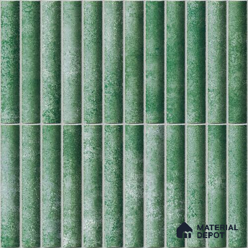 Faux Subway Wall Tile TL 11288 Verdant Pillar 1 ft x 1 ft Ceramic Glossy Finish Tile - 10 mm | Suitable For Bathroom, Balcony & Kitchen Backsplash