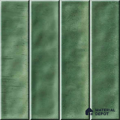 Faux Subway Wall Tile TL 11304 Sage Flute 1 ft x 1 ft Ceramic Glossy Finish Tile - 10 mm | Suitable For Bathroom, Balcony & Kitchen Backsplash