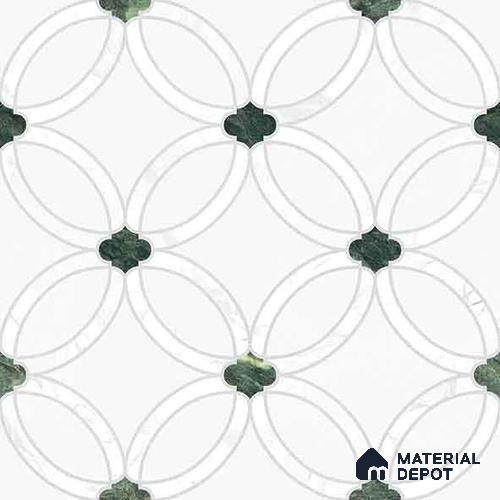 Moroccan Carving Wall & Floor Tile TL 11665 Emerald Lattice 1 ft x 1 ft Ceramic Carving Matte Finish Tile - 10 mm | Suitable For Bathroom, Dining Area & Kitchen Backsplash