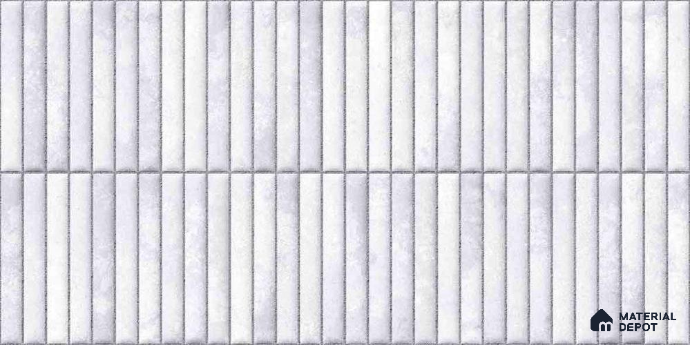 Faux Kitkat Subway Wall Tile TL 11684 B Frosted Lattice 2 ft x 1 ft Ceramic Glossy Finish Tile - 9 mm | Suitable For Bathroom, Balcony & Kitchen Backsplash
