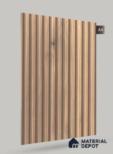 Wooden Fluted LM 24647 8 ft x 4 ft Matte Finish Decorative Laminate - 1.25 mm | Suitable for TV Unit,Wardrobe, Kitchen Cabinets