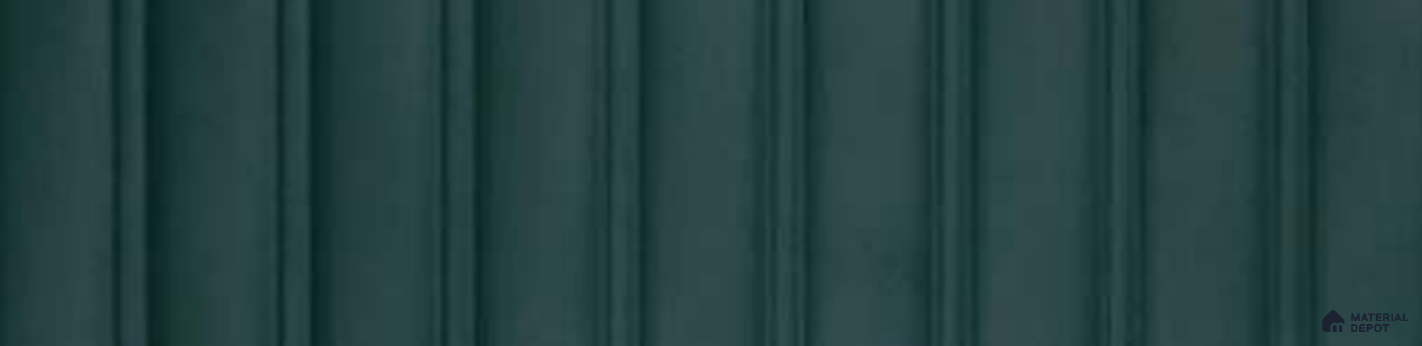 Deep Forest Green Fluted Solid Color LM 11216 8 ft x 4 ft High Gloss Finish Decorative Laminate - 1.25 mm | Suitable for TV Unit,Wardrobe, Kitchen Cabinets