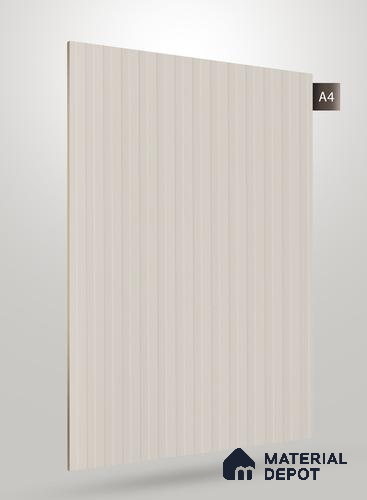 Light Beige Fluted Solid Color BM 241 8 ft x 4 ft Matte Finish Decorative Laminate - 1 mm | Suitable for TV Unit,Wardrobe, Kitchen Cabinets