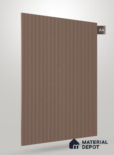 Taupe Brown Fluted Solid Color BM 247 8 ft x 4 ft Matte Finish Decorative Laminate - 1 mm | Suitable for TV Unit,Wardrobe, Kitchen Cabinets