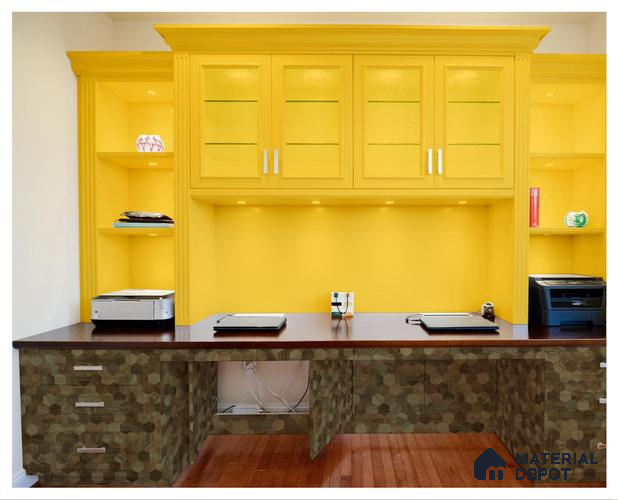 Yellow Solid Colors Look CF 183 Banana Chiffon 8 ft x 4 ft Matte Finish Decorative Laminate - 1 mm | Suitable for Living Room, Kitchen, Office