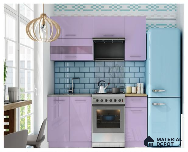 Light Purple Solid Colors Look CF 187 Lilac Chiffon 8 ft x 4 ft Matte Finish Decorative Laminate - 1 mm | Suitable for Living Room, Kitchen, Office