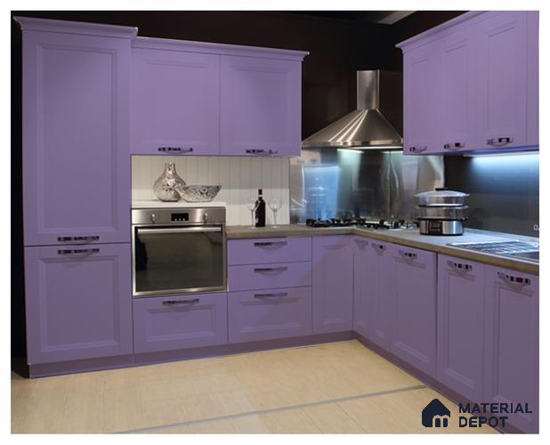 Light Purple Solid Colors Look CF 214 Lavender Chiffon 8 ft x 4 ft Matte Finish Decorative Laminate - 1 mm | Suitable for Living Room, Kitchen, Office