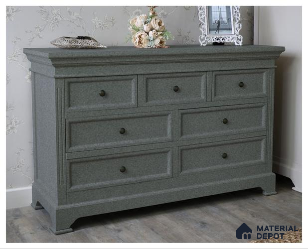 Grey Metallic Look CF 76 Chiffon 8 ft x 4 ft Texture Finish Liner Laminate - 0.75 mm | Suitable for Wardrobe, Kitchen Cabinets