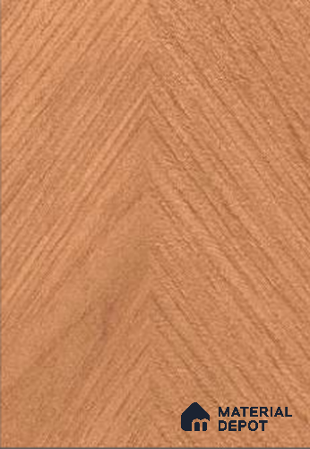 Brown Patterned Wood Look LM 11290 Cheveron Oak 8 ft x 4 ft Texture Finish Decorative Laminate - 1 mm | Suitable for TV Unit, Wardrobe, Kitchen Cabinets