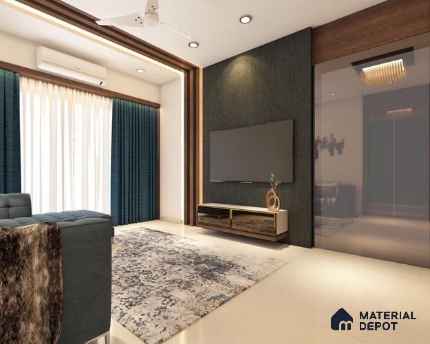 Stone Look Crystal 1235 8 ft x 4 ft High Gloss Finish Decorative Laminate - 1.25 mm | Suitable for TV Unit, Wardrobe, Kitchen Cabinets