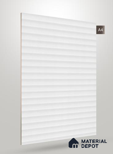 Bright White Fluted Solid Color CRYSTAL Z+ GW 1130 8 ft x 4 ft Texture Finish Decorative Laminate - 1.25 mm | Suitable for TV Unit,Wardrobe, Kitchen Cabinets