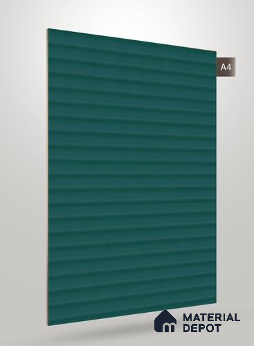 Teal Green Fluted Solid Color CRYSTAL Z+ GW 1140 8 ft x 4 ft Texture Finish Decorative Laminate - 1.25 mm | Suitable for TV Unit,Wardrobe, Kitchen Cabinets