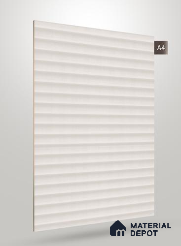 Soft White Fluted Solid Color CRYSTAL Z+ GW 1148 8 ft x 4 ft Texture Finish Decorative Laminate - 1.25 mm | Suitable for TV Unit,Wardrobe, Kitchen Cabinets