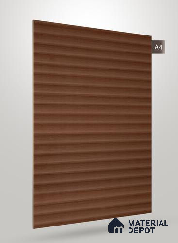 Walnut Brown Fluted Solid Color CRYSTAL Z+ GW 1294 8 ft x 4 ft Texture Finish Decorative Laminate - 1.25 mm | Suitable for TV Unit,Wardrobe, Kitchen Cabinets