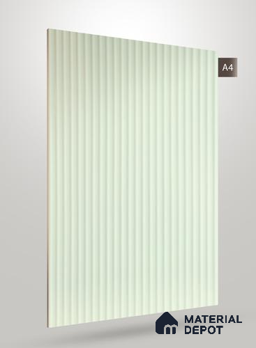Pale Mint Green Fluted Solid Color CRYSTAL Z+ PP 1133 8 ft x 4 ft High Gloss Finish Decorative Laminate - 1.25 mm | Suitable for TV Unit,Wardrobe, Kitchen Cabinets