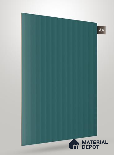 Teal Blue Fluted Solid Color Crystal Z + PP 1186 8 ft x 4 ft High Gloss Finish Decorative Laminate - 1.25 mm | Suitable for TV Unit,Wardrobe, Kitchen Cabinets