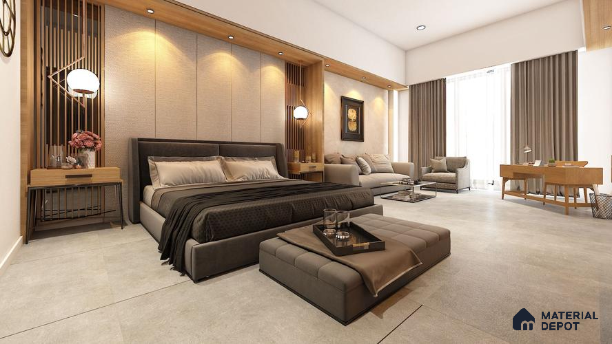 Cream Fabric Look CV 1621 Canvas 8 ft x 4 ft Texture Finish Decorative Laminate - 1.25 mm | Suitable for TV Unit, Wardrobe, Kitchen Cabinets
