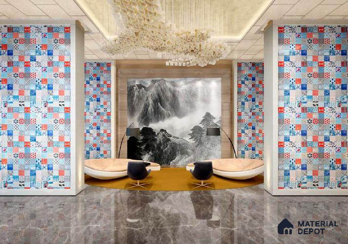 Multi Colour Digital Look HD 7022 8 ft x 4 ft Texture Finish Decorative Laminate - 1.25 mm | Suitable for TV Unit, Wardrobe, Kitchen Cabinets