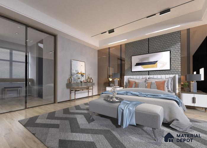Patterned Look HD 7038 8 ft x 4 ft Texture Finish Decorative Laminate - 1.25 mm | Suitable for Bedroom, TV Unit, Wardrobe