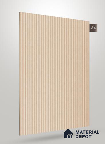Light Beige Fluted Solid Color JB 652 8 ft x 4 ft Matte Finish Decorative Laminate - 1 mm | Suitable for TV Unit,Wardrobe, Kitchen Cabinets