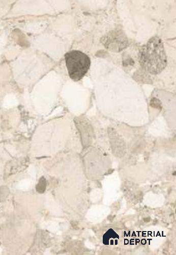 Beige Marble Look Matty Crystal Z+ 1281 8 ft x 4 ft Matte Finish Decorative Laminate - 1.25 mm | Suitable for TV Unit, Wardrobe, Kitchen Cabinets