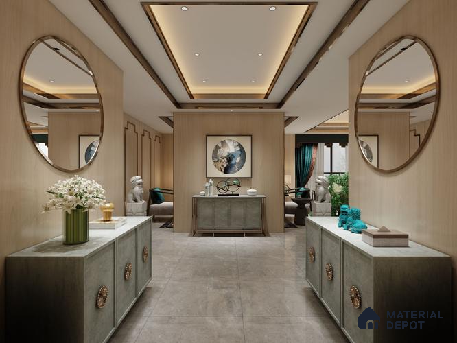 Green Marble Look MR 1587 8 ft x 4 ft Texture Finish Decorative Laminate - 1.25 mm | Suitable for TV Unit, Wardrobe, Kitchen Cabinets