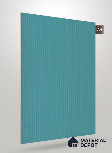 Teal Blue Fluted Solid Color NT 124 8 ft x 4 ft Matte Finish Decorative Laminate - 1 mm | Suitable for TV Unit,Wardrobe, Kitchen Cabinets
