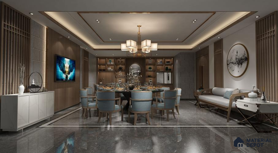 White Marble Look OR 1613 8 ft x 4 ft Texture Finish Decorative Laminate - 1.25 mm | Suitable for TV Unit, Wardrobe, Kitchen Cabinets