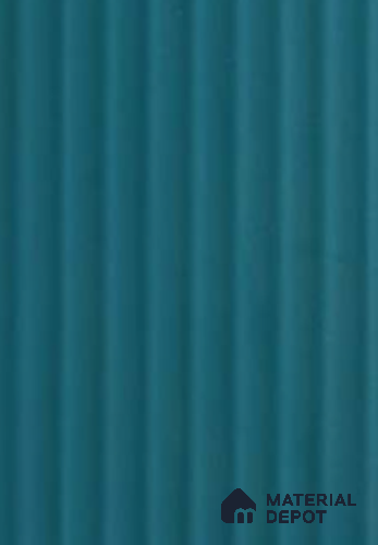 Teal Blue Fluted Solid Color LM 11223 8 ft x 4 ft High Gloss Finish Decorative Laminate - 1.25 mm | Suitable for TV Unit,Wardrobe, Kitchen Cabinets