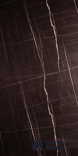 Brown Marble Look PU 1635 8 ft x 4 ft High Gloss Finish Decorative Laminate - 1.25 mm | Suitable for TV Unit, Wardrobe, Kitchen Cabinets