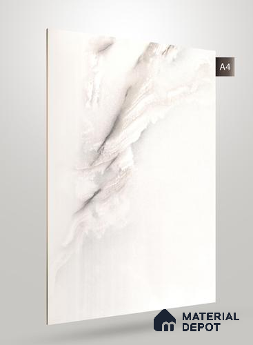 White Marble Look PU 1776 8 ft x 4 ft High Gloss Finish Decorative Laminate - 1.25 mm | Suitable for TV Unit, Wardrobe, Kitchen Cabinets