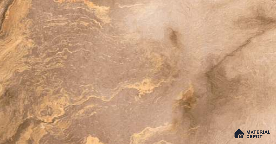 Brown Marble Look PU 1798 8 ft x 4 ft High Gloss Finish Decorative Laminate - 1.25 mm | Suitable for TV Unit, Wardrobe, Kitchen Cabinets
