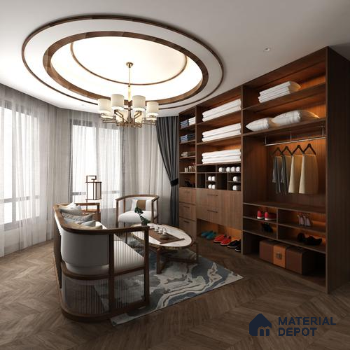 Wooden Look RD 65 Rain Drops 8 ft x 4 ft Texture Finish Decorative Laminate - 1 mm | Suitable for TV Unit, Wardrobe, Kitchen Cabinets