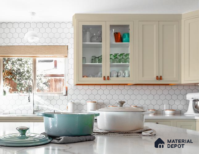 Ivory Solid Colors Look SM 129 8 ft x 4 ft Super Matte Finish Decorative Laminate - 1 mm | Suitable for Living Room, Kitchen, Office