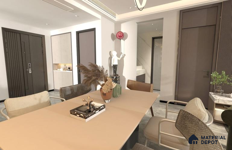 Beige Solid Colors Look SM 241 8 ft x 4 ft Super Matte Finish Decorative Laminate - 1 mm | Suitable for Living Room, Kitchen, Office