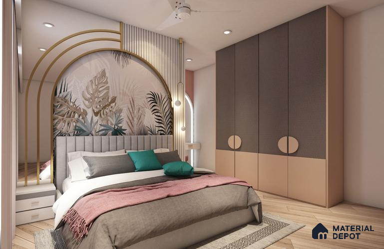 Patterned Look SM 557 8 ft x 4 ft Super Matte Finish Decorative Laminate - 1 mm | Suitable for Bedroom, TV Unit, Wardrobe