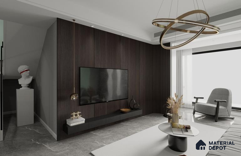 Wooden Look TV 1680 Turkish Veneer 8 ft x 4 ft Texture Finish Decorative Laminate - 1.25 mm | Suitable for TV Unit, Wardrobe, Kitchen Cabinets